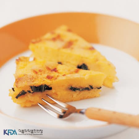 바질 고구마 옥수수빵(플렌타)