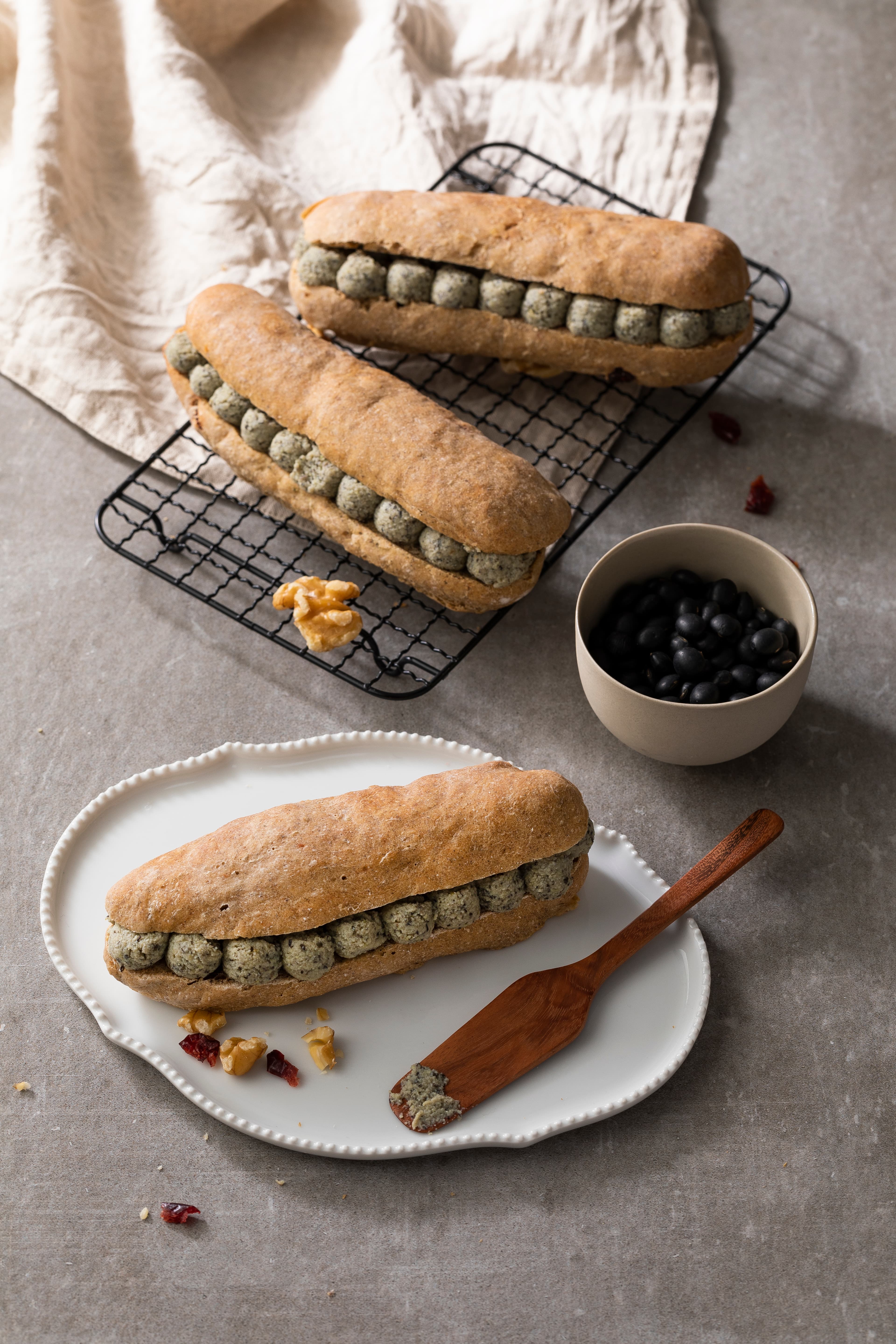 검은콩 크림빵